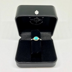 Square twist ring with turquoi...